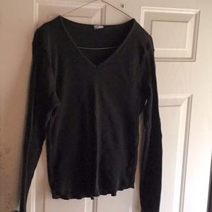 Rib knit Black top